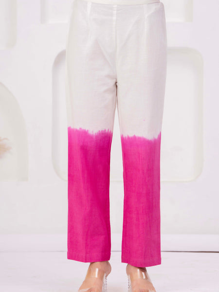 Elegant White & Pink Embroidered Co-Ord Set