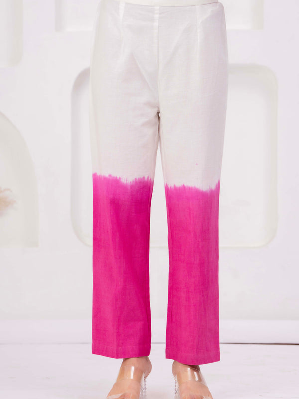 Elegant White & Pink Embroidered Co-Ord Set