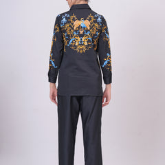 Classic Black Statement Wear With Ornate Pattern Work