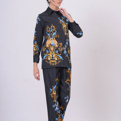 Classic Black Statement Wear With Ornate Pattern Work