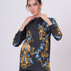 Classic Black Statement Wear With Ornate Pattern Work