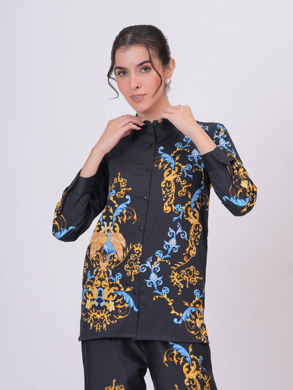 Classic Black Statement Wear With Ornate Pattern Work