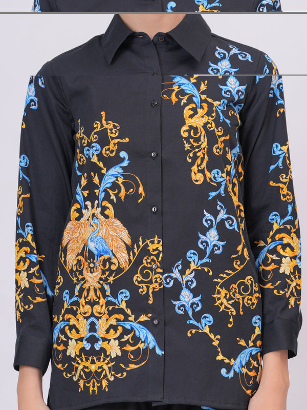 Classic Black Statement Wear With Ornate Pattern Work