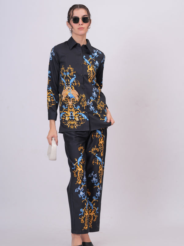 Classic Black Statement Wear With Ornate Pattern Work