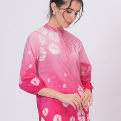 Elegant Pink Cotton Embroidered Top