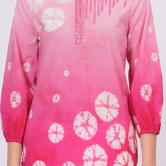 Elegant Pink Cotton Embroidered Top
