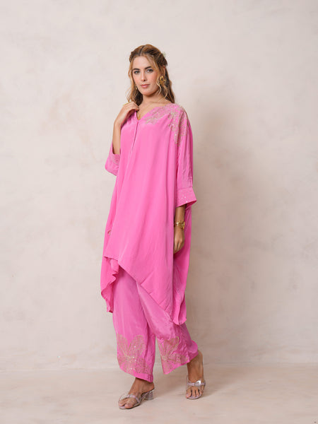 Fuchsia Pink Kaftan Kurta set
