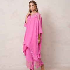 Fuchsia Pink Kaftan Kurta set