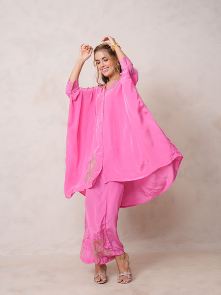Fuchsia Pink Kaftan Kurta set