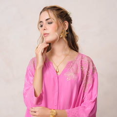 Fuchsia Pink Kaftan Kurta set