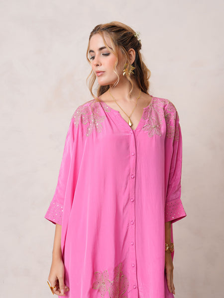 Fuchsia Pink Kaftan Kurta set