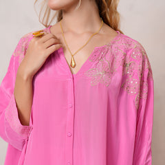 Fuchsia Pink Kaftan Kurta set