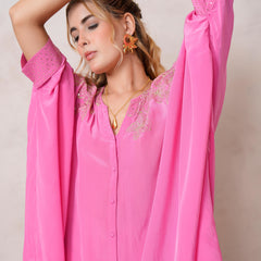 Fuchsia Pink Kaftan Kurta set