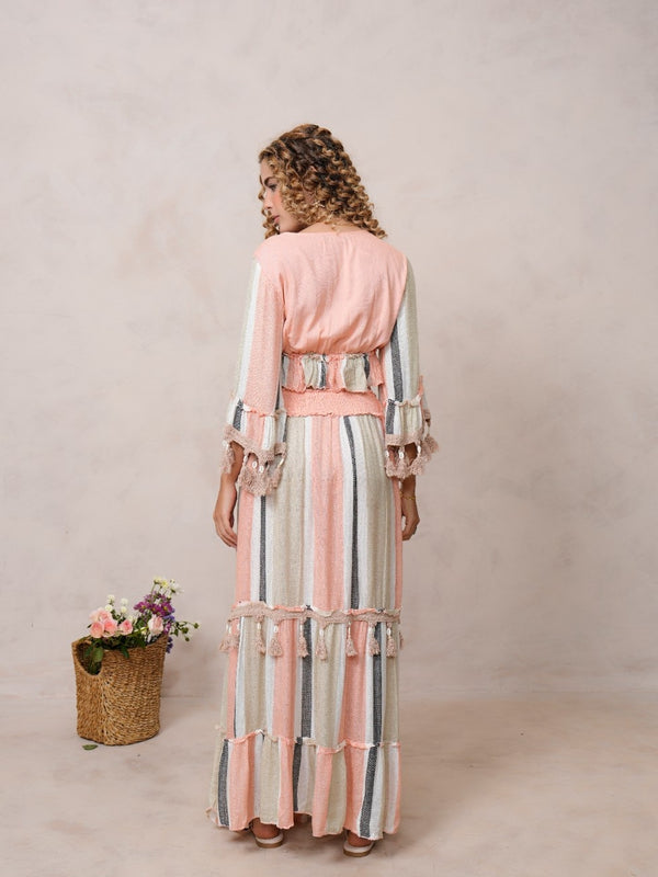 Women’s Multi-Color Viscose Embroidered Ethnic Gown