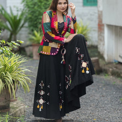 Regal Radiance Mashroo Mirror Work Blazer