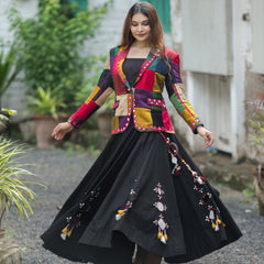 Regal Radiance Mashroo Mirror Work Blazer