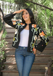 Colorful Hand Work Embroidered Black Jacket