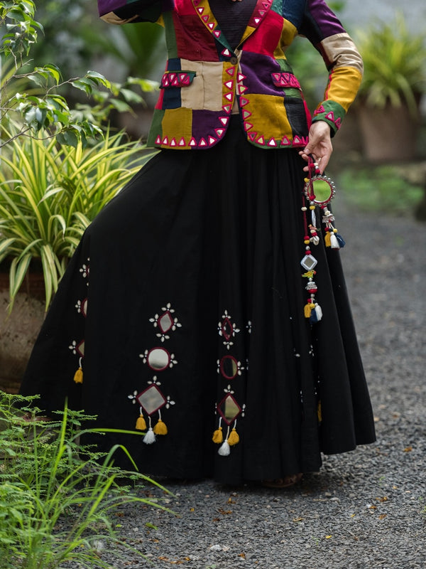 Regal Radiance Mashroo Mirror Work Blazer