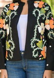 Colorful Hand Work Embroidered Black Jacket