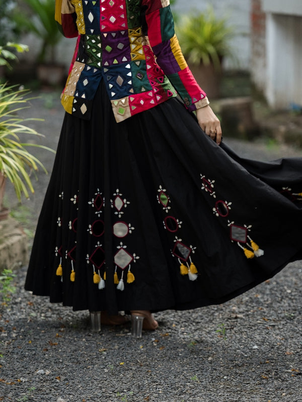 Regal Radiance Mashroo Mirror Work Blazer