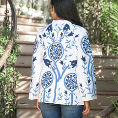 Blue Embroidered Jacket