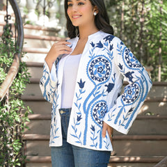 Blue Embroidered Jacket