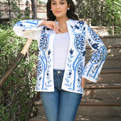 Blue Embroidered Jacket