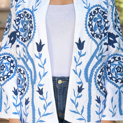 Blue Embroidered Jacket