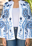 Blue Embroidered Jacket