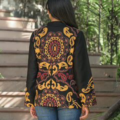 Black Hand Embroidered Jacket