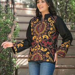 Black Hand Embroidered Jacket
