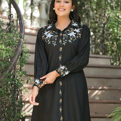Black Embroidery Tops