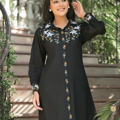 Black Embroidery Tops