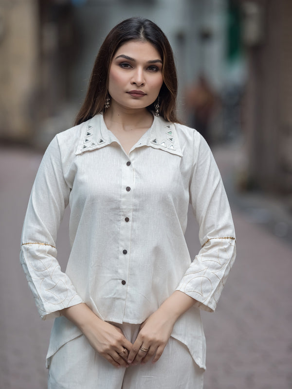 Minimal Muse Khadi Co-ord Set