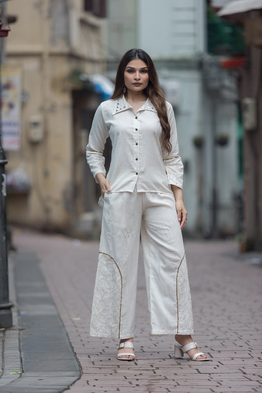 Minimal Muse Khadi Co-ord Set