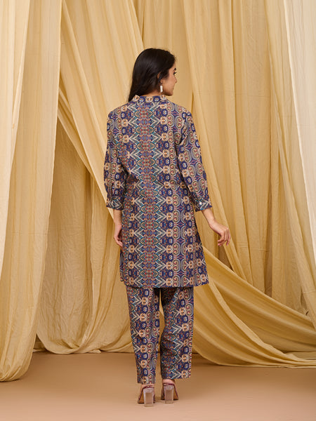 Multicolor Pure Cotton Co-ord Set