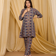 Multicolor Pure Cotton Co-ord Set