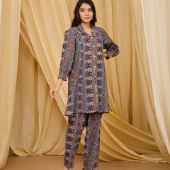 Multicolor Pure Cotton Co-ord Set