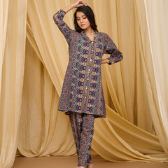 Multicolor Pure Cotton Co-ord Set