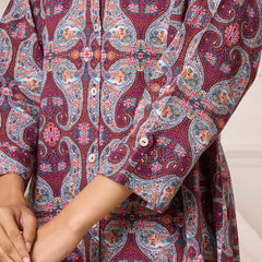 A-Line Shirt Pattern Cotton Co-ord Set