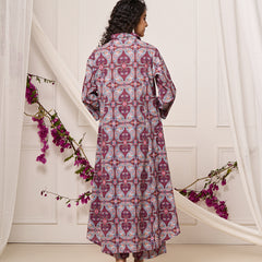 A-Line Shirt Pattern Cotton Co-ord Set