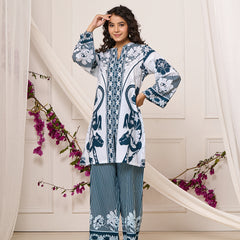 Bright Blue Open Sleeves Co-ord Set