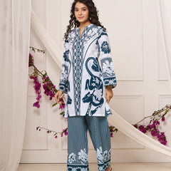 Bright Blue Open Sleeves Co-ord Set