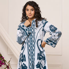 Bright Blue Open Sleeves Co-ord Set