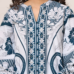 Bright Blue Open Sleeves Co-ord Set
