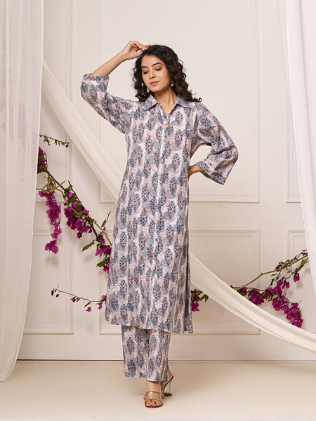 Blooming Floral Printed Cotton Co-ord Set