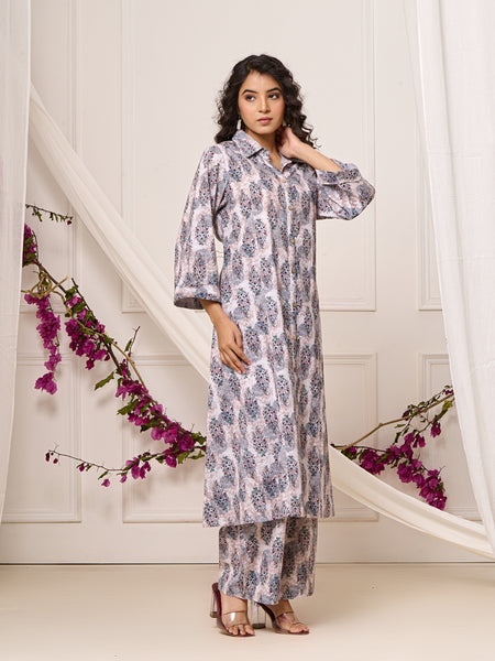 Blooming Floral Printed Cotton Co-ord Set