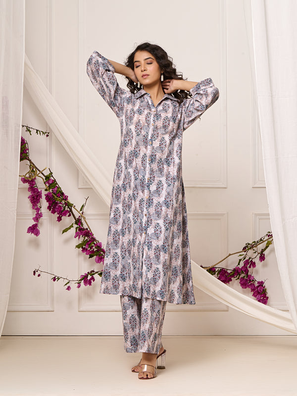 Blooming Floral Printed Cotton Co-ord Set