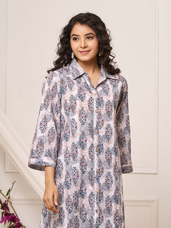 Blooming Floral Printed Cotton Co-ord Set