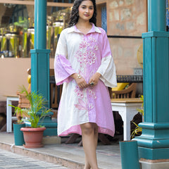 Lilac Lush Embroidered Mini Dress